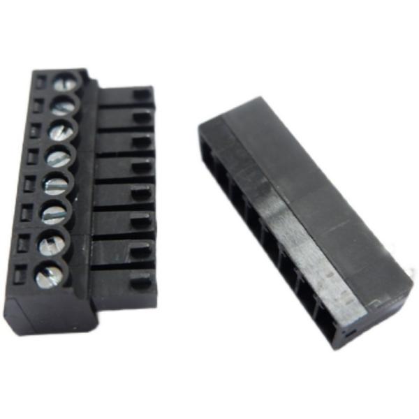 3.81mm Pitch PCB Pluggable Screw Terminal Blocks Plug + Right Angle Pin Header Black