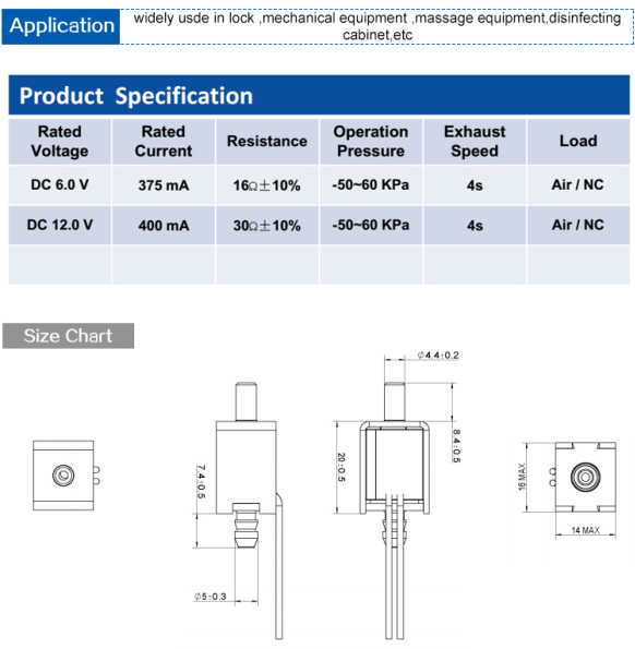 2-way mini solenoid air valves