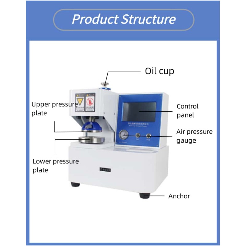 Automatic Hydraulic Paperboard Bursting Strength Testing Machine with LCD Display Paper Burst Tester Equipment