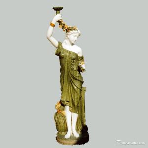Brown Marble Stone Carving Sculpture The Beauty Girl Shaped Stone Statues