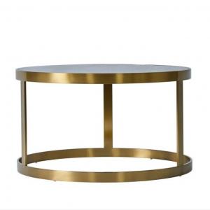  Stone Top Round Coffee Table With Metal Frame Base Manufactures