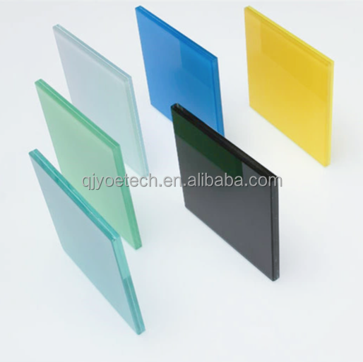 Solid Structure Dark Green PVB Interlayer Laminated Glass for Kitchen Staircase Safety
