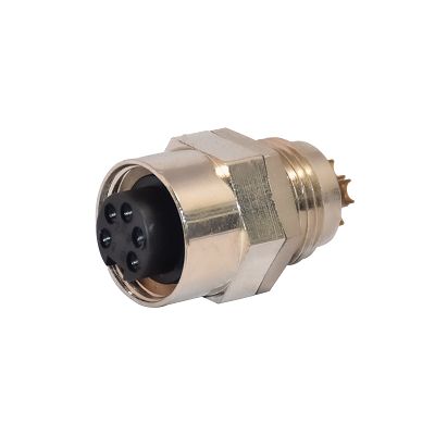Circular 7/8 Panel Mount Waterproof Connector Screw Locking PA Insert Material