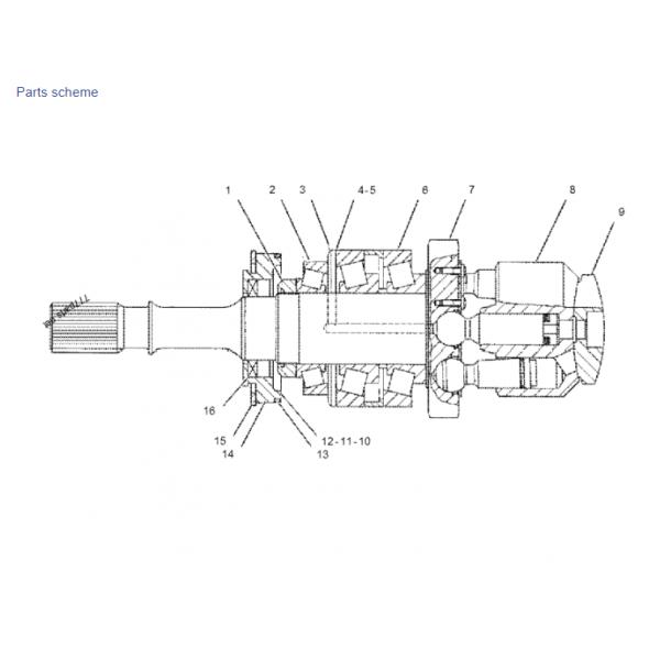Excavator hydraulic pump assembly