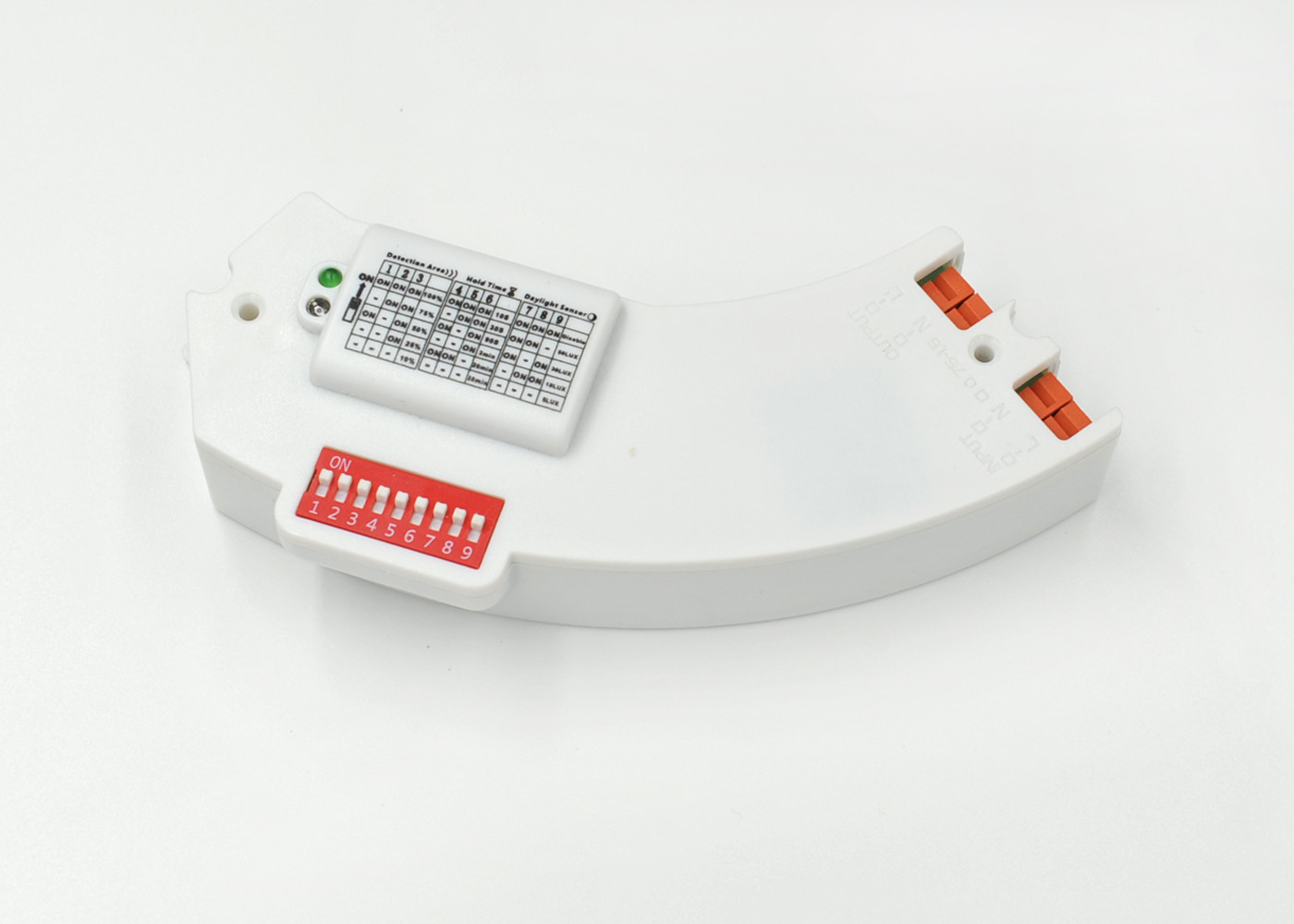Ceiling Light Microwave Motion Sensor MC005S In Arc-shaped With 5.8GHz ±75MHz /