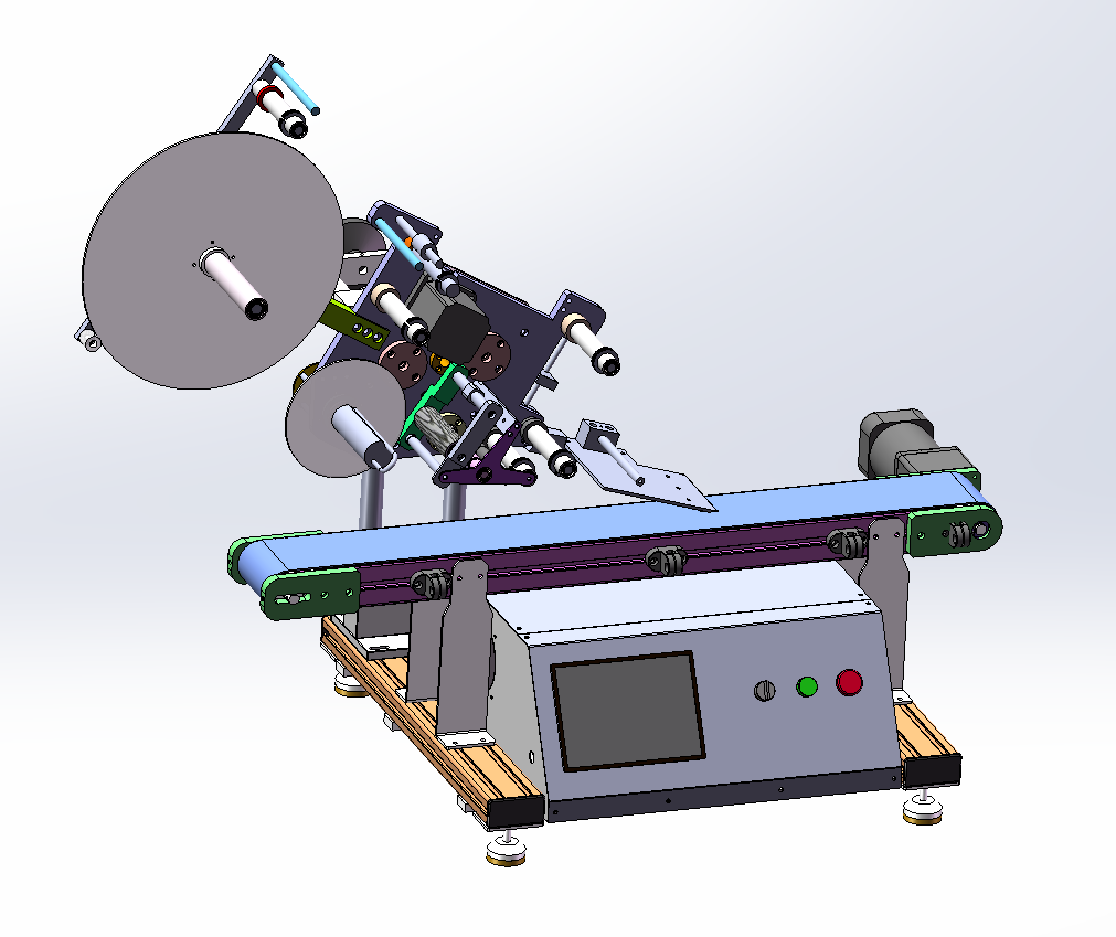 High Speed Adjustable Flat Labeling Machine Applicator 100BPH Customized