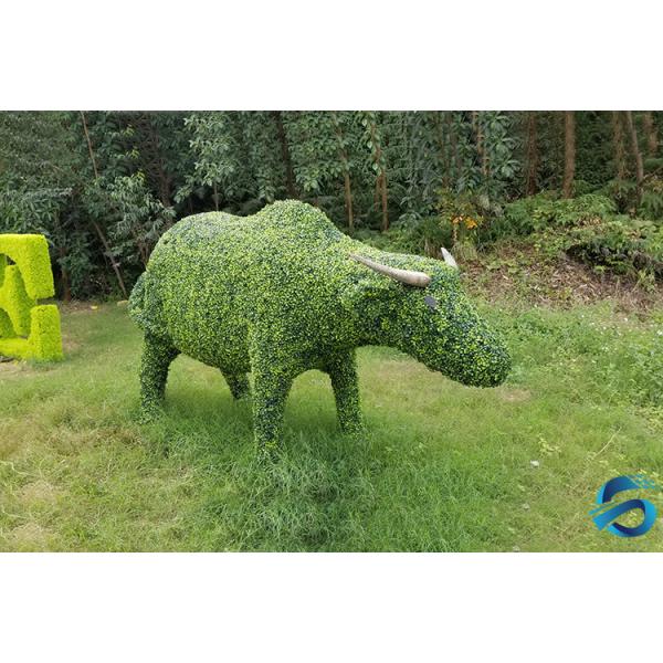 Customized Iron Frame Artificial Topiary Trees Fire Resistance Handmade Technics