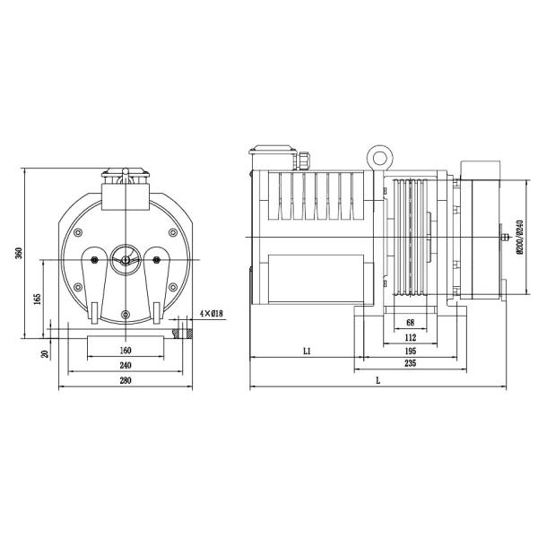 450kg Home Elevator Replacement Parts / Gearless Elevator Machine Motor