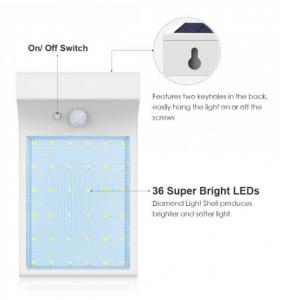  LED Solar Lamp Waterproof Solar Light 36 LEDs Light Outdoor Wall Lamp Security Spot Lighting Motion Detector Door Wall Manufactures