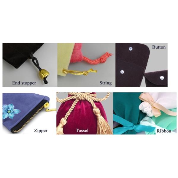 Microfiber Fabric Drawstring Gift Bags Envelope Suede Charms Packing