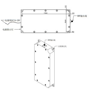 Sine Wave Jamming Signal 360° Coverage Drone Module Sweep Mode 2.4GHz-5.8GHz