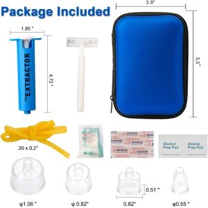 Portable EVA First Aid Kit with Zipper Closure and Four Extraction Cup Sizes for