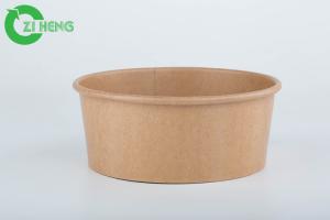  100% Eco-Friendly Food Grade Kraft Paper Disposable Takeaway 36oz Salad Bowls Manufactures