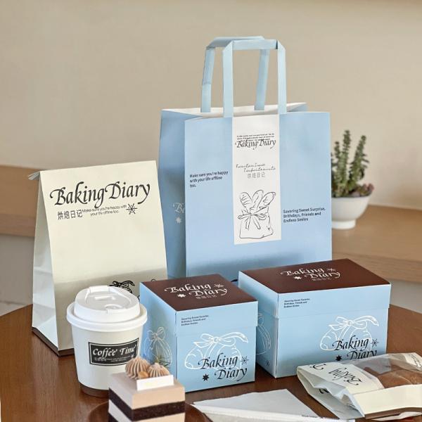 Folding Custom Packaging Boxes 15x10x10cm 10x10x10cm Rectangular Cake Packaging