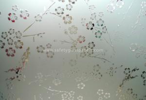  Clear Float Curve Acid Etched Glass 4mm 5mm 6mm For Curtain Walls And Bathroom Manufactures