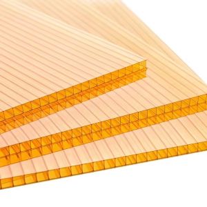 Hollow Plastic Transparent Double Wall PC Polycarbonate Sheet for Pool Roof Partition Wall Polycarbonate Sheet