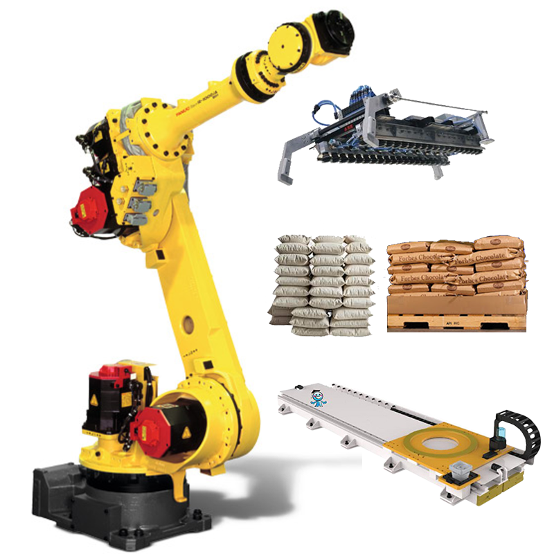  FANUC R-1000iA/80F Payload 80kg Programming Industrial Handling Robotic Arm Applicable To Food And Beverage Carrying Packaging With Gripper Manufactures