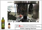 Rotary 4 Head Aluminium Bottle Cap Machine For Syrup / Olive Oil Screw Thread