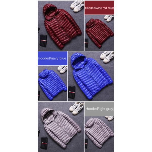Nylon Hooded Duck Feather Jacket Winter Bubble Puff Filled Down Jackets