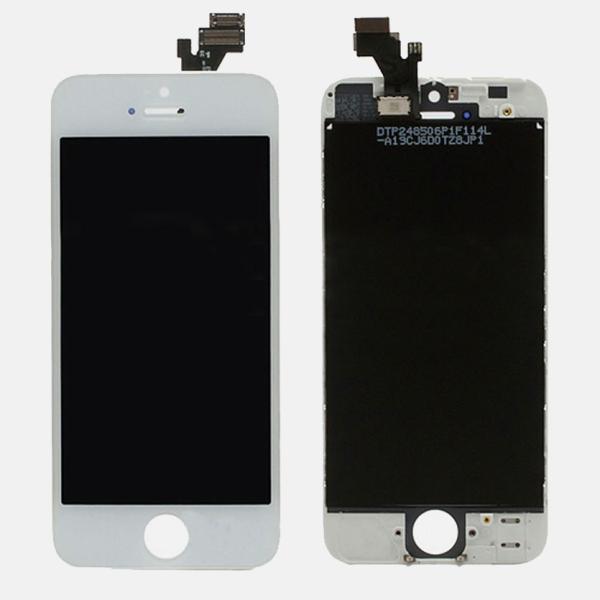 White Iphone 5 Compatible Front Housing LCD Touch Digitizer Screen Assembly