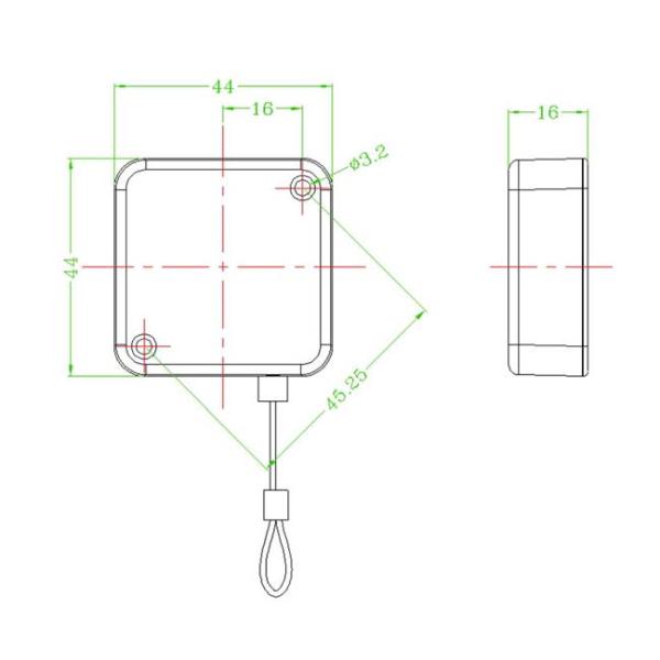 Extending Cable Inside Anti Theft Pull Box Holder For Ring Glasses Bracelet
