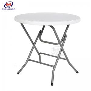  Folding HDPE Plastic Circle Round Party Table White Manufactures