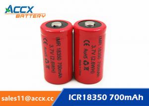  ICR18350 700mAh 3.7V li-ion battery 18350 for led, cordless phone, home application Manufactures