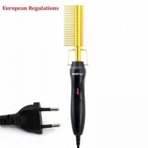  Household Hot Hair Straightener Ceramic Electric Hair Straightening Comb Curling Iron Heated Brush Manufactures