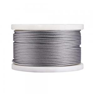  Non-Alloy T316 Stainless Steel 1/4 Aircraft Deck Railing Cable 7x19 250FT Wire Rope Manufactures
