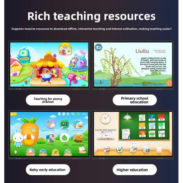 Big Size 98'' 110'' Interactive Board for Teaching Conference Touch Screen Display Kindergarten Classroom Electronic Whiteboard