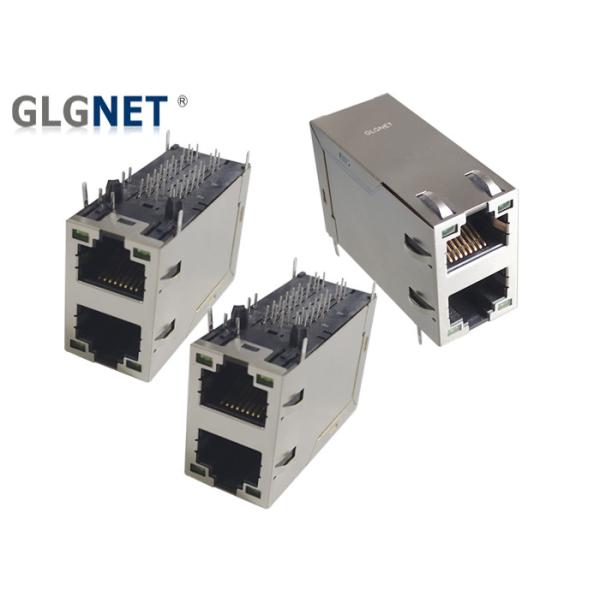 Quality Right Angle Rj45 Jack Connector , 5G Networking Connector With LED 5 Channels PHY for sale