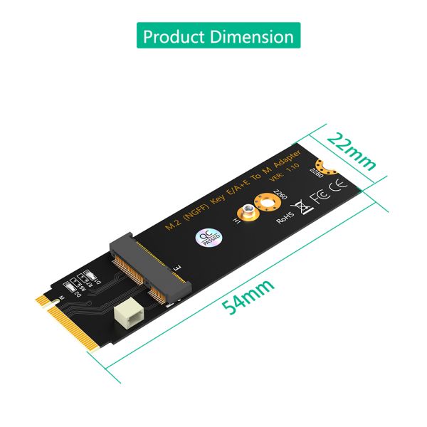Upgrade Version M.2 NGFF A+E Key WiFi/Bluetooth Card to (NGFF) Key E/A+E to M Adapter Card for Intel AX200/AX201/AX210