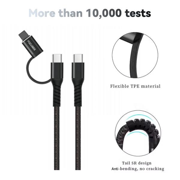 Durable USB 2.0 Type C Cable for Long-Lasting and Data Transfer Charging