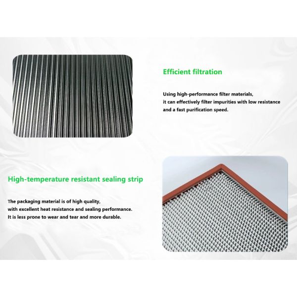 99.9% Efficiency High Temperature HEPA Filter Up To 200°C Customizable