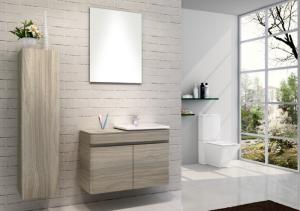  Hanging Bathroom vanity custom made grey Color Plywood board wall bathroom cabinets 80 X 45 / cm Manufactures
