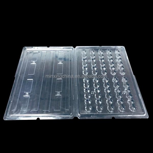 Customized Face Seal Blister for Electronic Components Class 100 PET Plastic Packaging