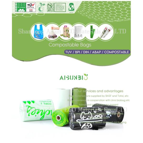 Disposable PLA Packaging Bag Bulk Compostable Bags Customized