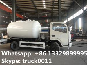  dongfeng 95hp 5500L bulk lpg gas delivery truck for sale, hot sale best price dongfeng 2.3tons propane gas tank truck Manufactures