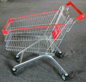 China Strong Frame Folding Shopping Cart , Shopping Trolley Cart 5 Inch Caster Size on sale
