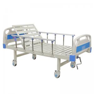  Fixed Height Manual Hospital Bed Aluminum Side Rail One Function With 4 Wheels Manufactures