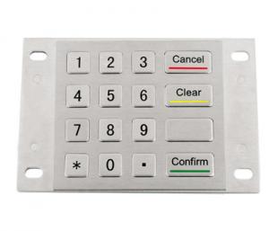 China 4x4 layout usb metal numeric keypad for kiosk and ATM machines on sale