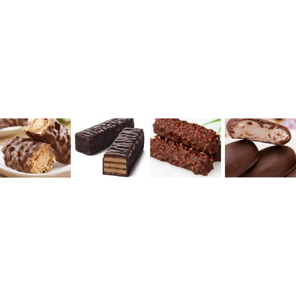 Small Chocolate Bar Manufacturing Equipment / Chocolate Coating Machine