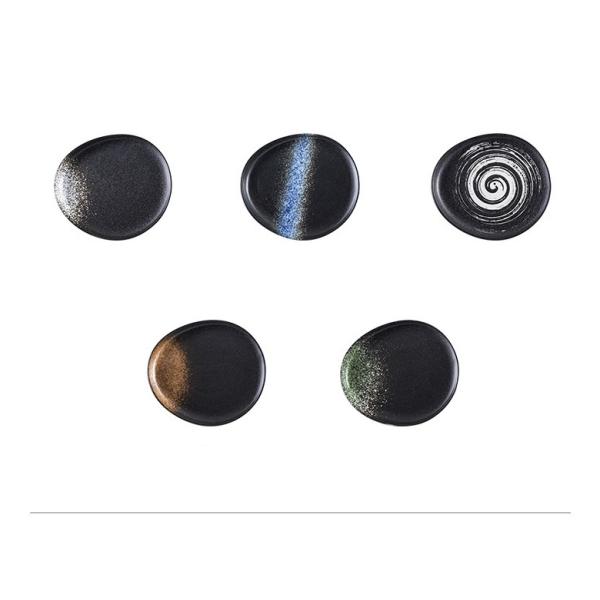 Irregular Rustic Black Porcelain Dinnerware