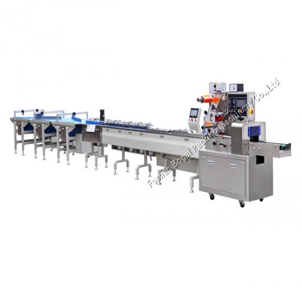 Flexible Bag Length Biscuit Packing Machine / Biscuit Wrapping Machine factory