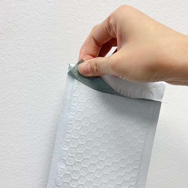 White Poly Bubble Mailers Sealable Waterproof Mailer - Various Sizes