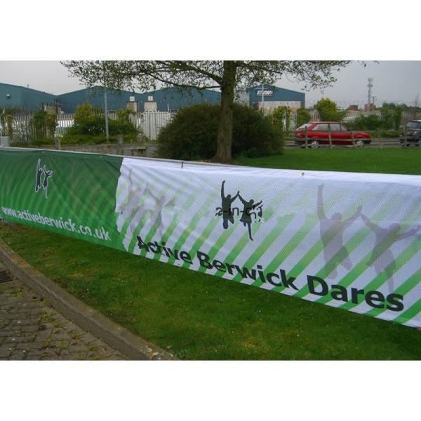 Quality Eco-Solvent Ink Large Mesh Banners, PVC Mesh Banner With Printable Surface Large Format Mesh Banners for sale