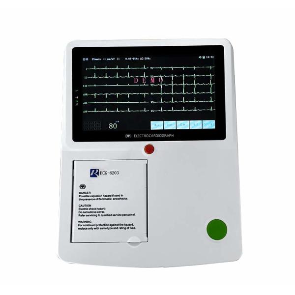  12 Channels Digital ECG Machine High Resolusion With Limb Electrodes Touch Screen Manufactures
