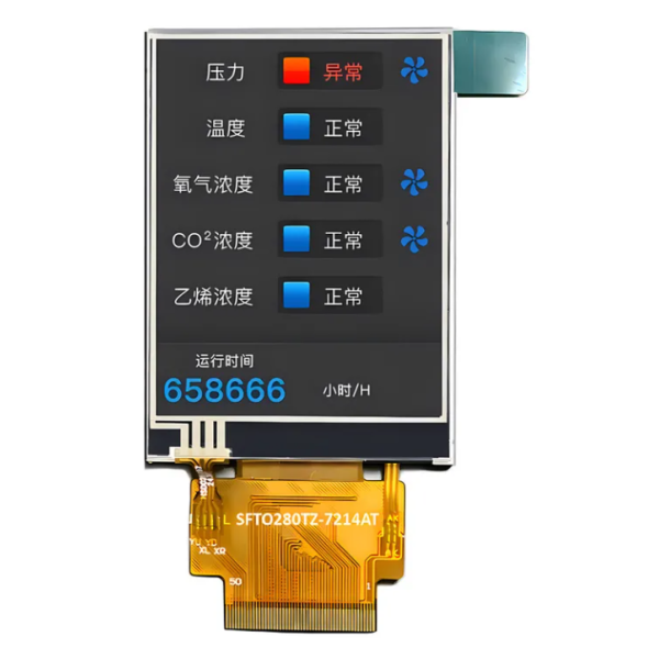 Sunlight Readable 2.8 Inch IPS TFT LCD Screen with Resistive Touchscreen 240x320 Dots