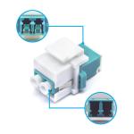 LC PC Duplex OM3 MM FTTH Inner Shutter Flange Adapter for Secure Fiber Optic