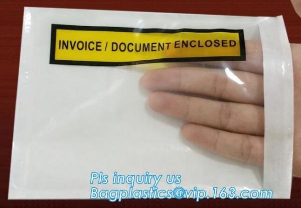 PP film 178*140mm invoice enclosed packing list envelopes, DHL Shipping pockets for waybill, A4 size plastic packing lis